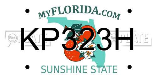 KP323H Florida License Plate