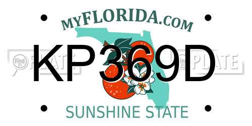KP369D Florida License Plate