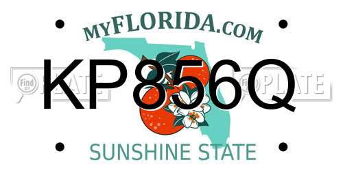 KP856Q Florida License Plate