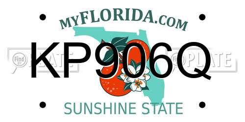 KP906Q Florida License Plate