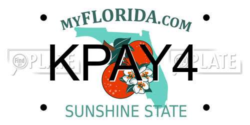 KPAY4 Florida License Plate