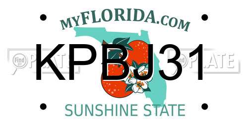 KPBJ31 Florida License Plate