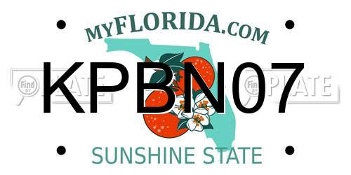 KPBN07 Florida License Plate
