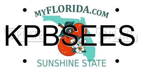 KPBSEES Florida License Plate