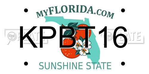 KPBT16 Florida License Plate