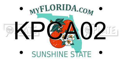KPCA02 Florida License Plate