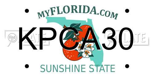KPCA30 Florida License Plate