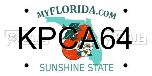 KPCA64 Florida License Plate