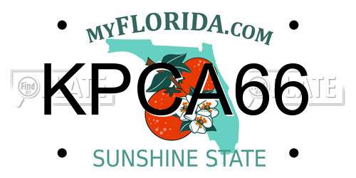 KPCA66 Florida License Plate