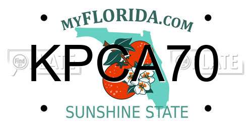 KPCA70 Florida License Plate