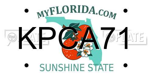 KPCA71 Florida License Plate