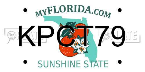 KPCT79 Florida License Plate