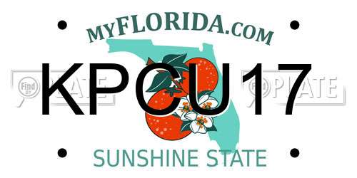 KPCU17 Florida License Plate