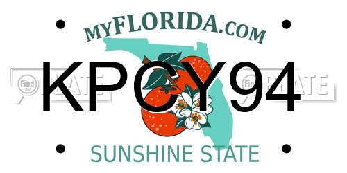 KPCY94 Florida License Plate