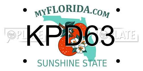KPD63 Florida License Plate