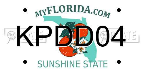 KPDD04 Florida License Plate