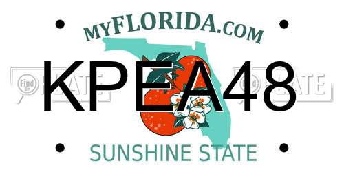 KPEA48 Florida License Plate