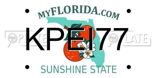 KPEI77 Florida License Plate