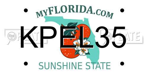 KPEL35 Florida License Plate