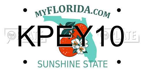 KPEY10 Florida License Plate
