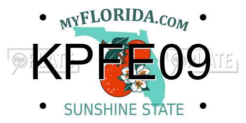 KPFE09 Florida License Plate