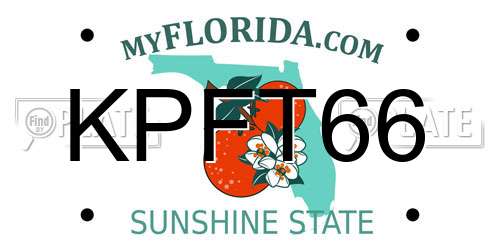 KPFT66 Florida License Plate