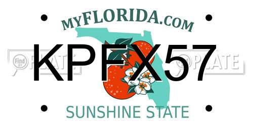 KPFX57 Florida License Plate