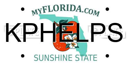 KPHELPS Florida License Plate