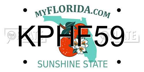 KPHF59 Florida License Plate