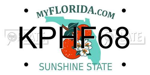 KPHF68 Florida License Plate