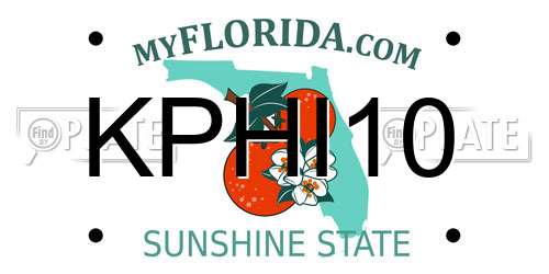 KPHI10 Florida License Plate