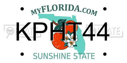 KPHT44 Florida License Plate