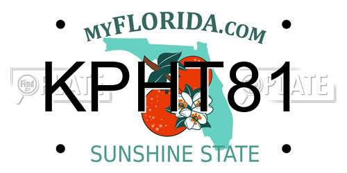 KPHT81 Florida License Plate
