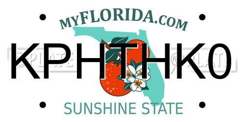 KPHTHK0 Florida License Plate