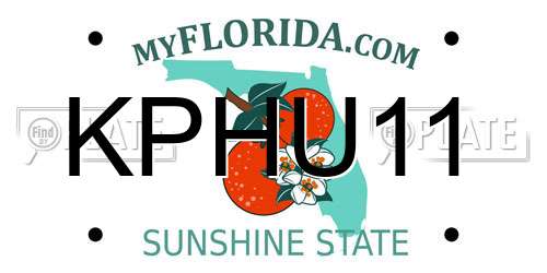 KPHU11 Florida License Plate