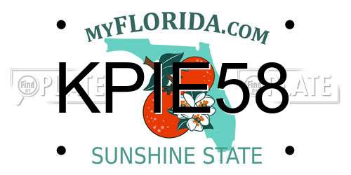 KPIE58 Florida License Plate