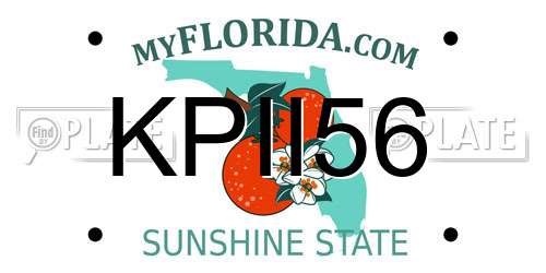 KPII56 Florida License Plate