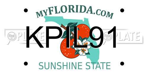 KPIL91 Florida License Plate