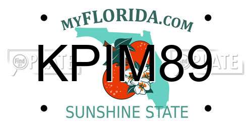 KPIM89 Florida License Plate