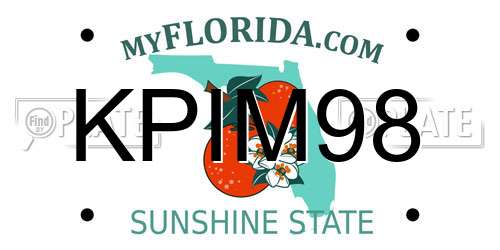 KPIM98 Florida License Plate