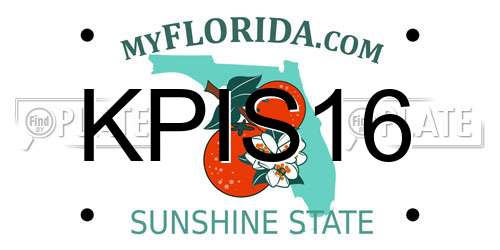 KPIS16 Florida License Plate