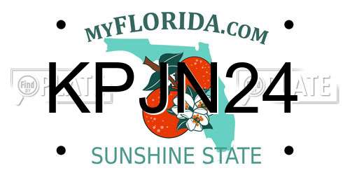 KPJN24 Florida License Plate