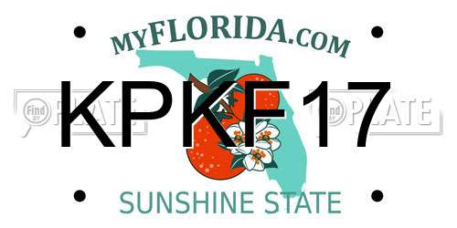KPKF17 Florida License Plate