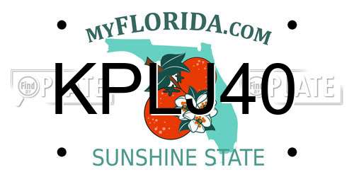KPLJ40 Florida License Plate