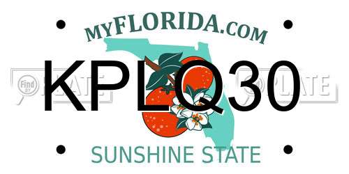 KPLQ30 Florida License Plate