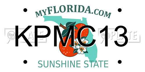 KPMC13 Florida License Plate