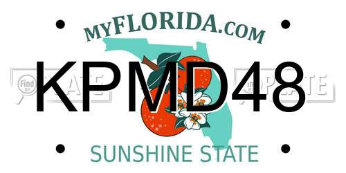 KPMD48 Florida License Plate