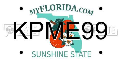 KPME99 Florida License Plate