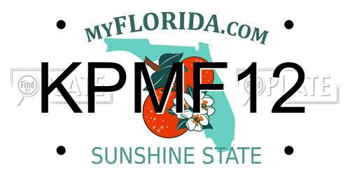 KPMF12 Florida License Plate