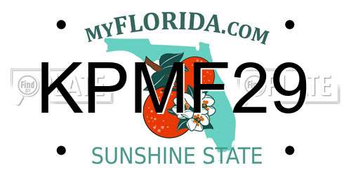 KPMF29 Florida License Plate